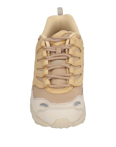 Man Sneakers Sand Size 10 Leather, Textile fibers