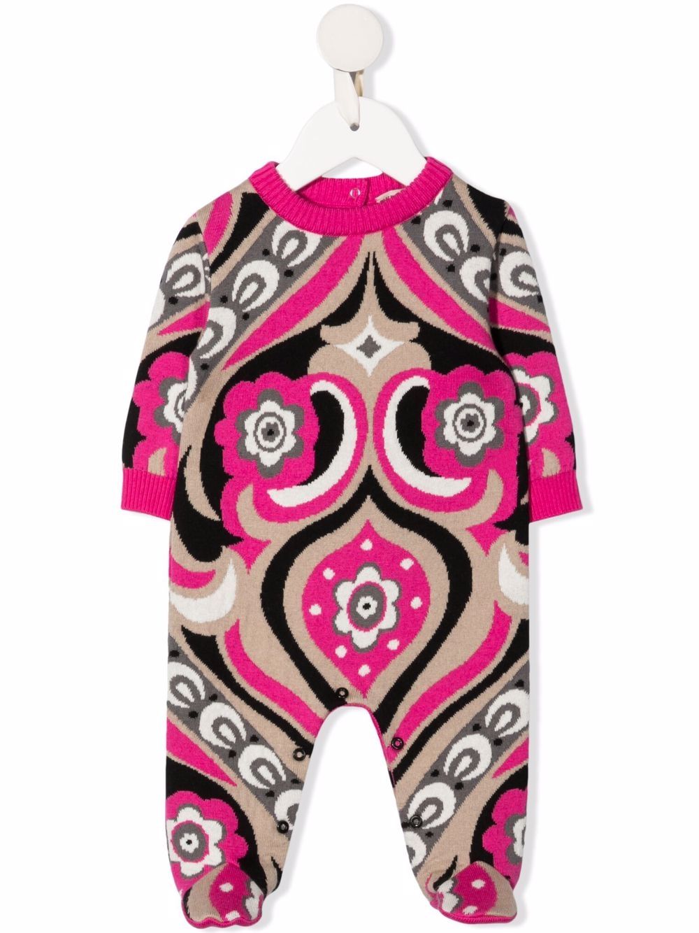 Abstract knit pajamas - Neutrals