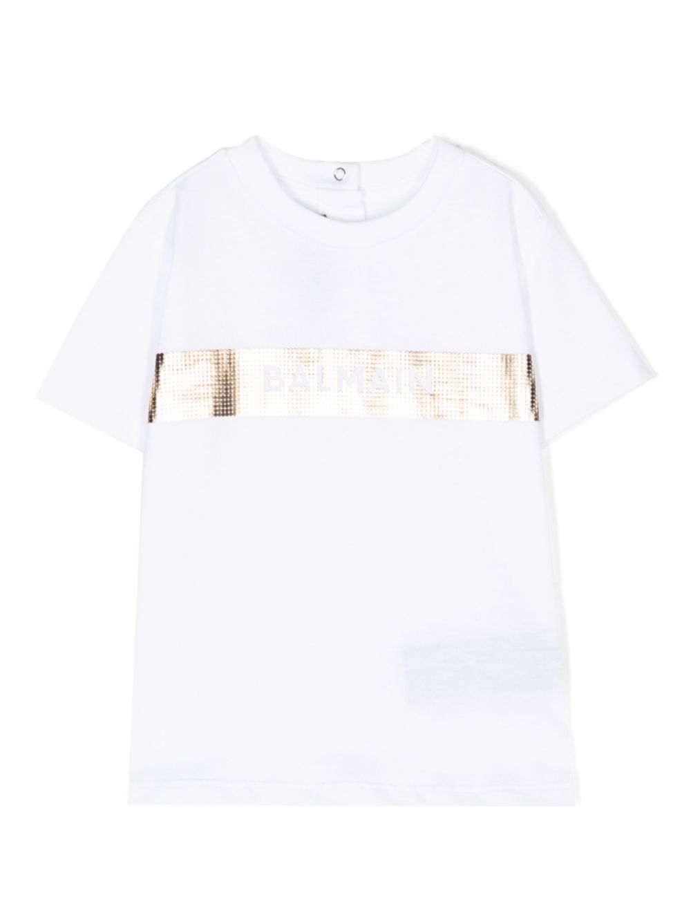Appliqué-detail cotton T-shirt - White