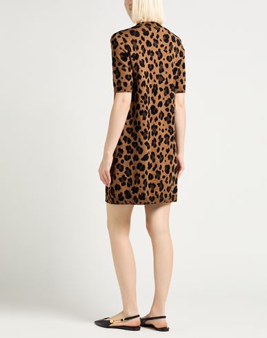 Woman Mini dress Camel Size 2 Viscose, Virgin Wool, Polyamide