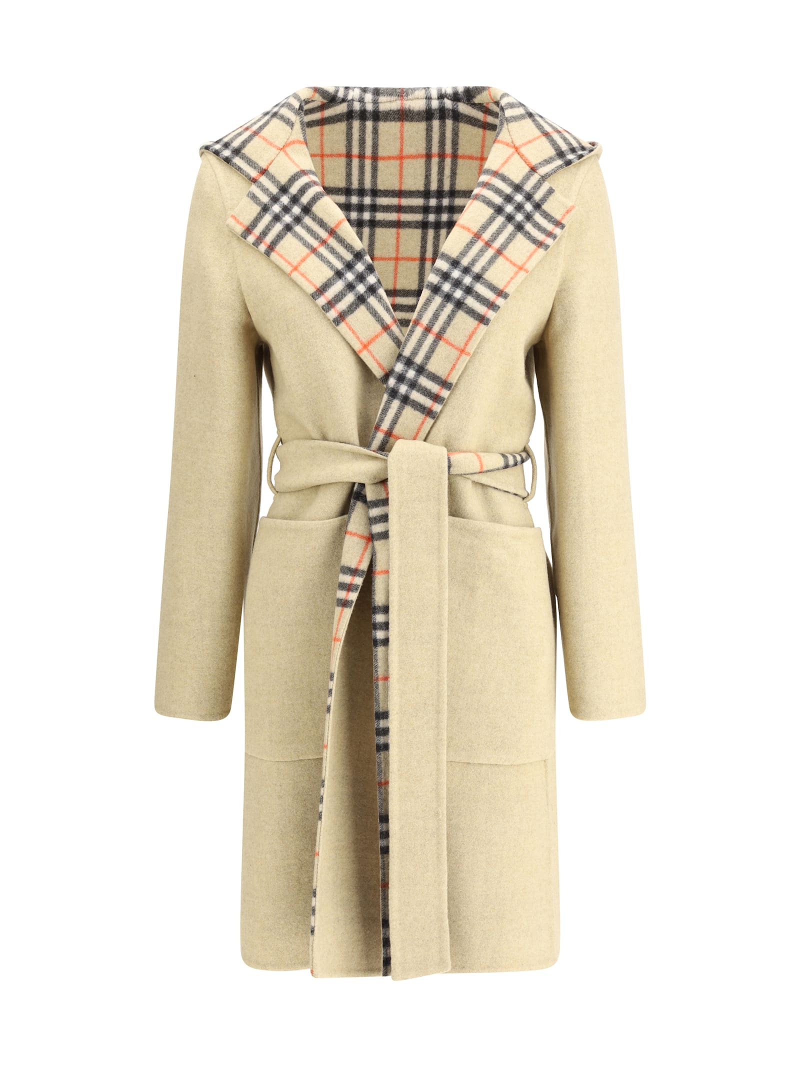 Beige Wool Reversible Coat