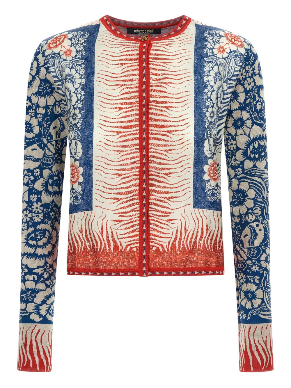 Roberto Cavalli bandana-print sweater - Blue