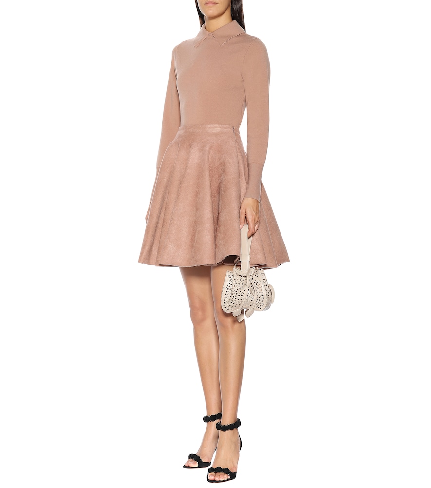 Alaïa La Bombe 90 suede sandals