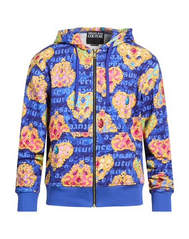Man Sweatshirt Blue Size XXXL Cotton, Elastane