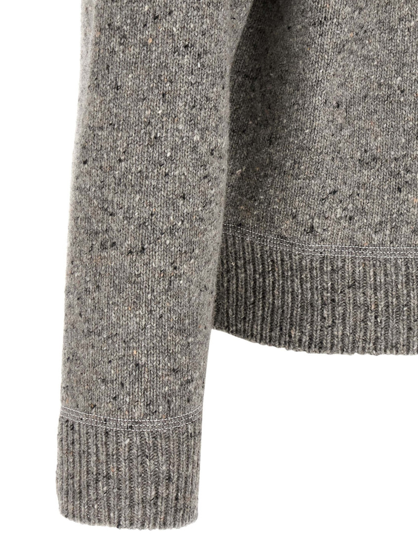 Grey V Neck Cardigan