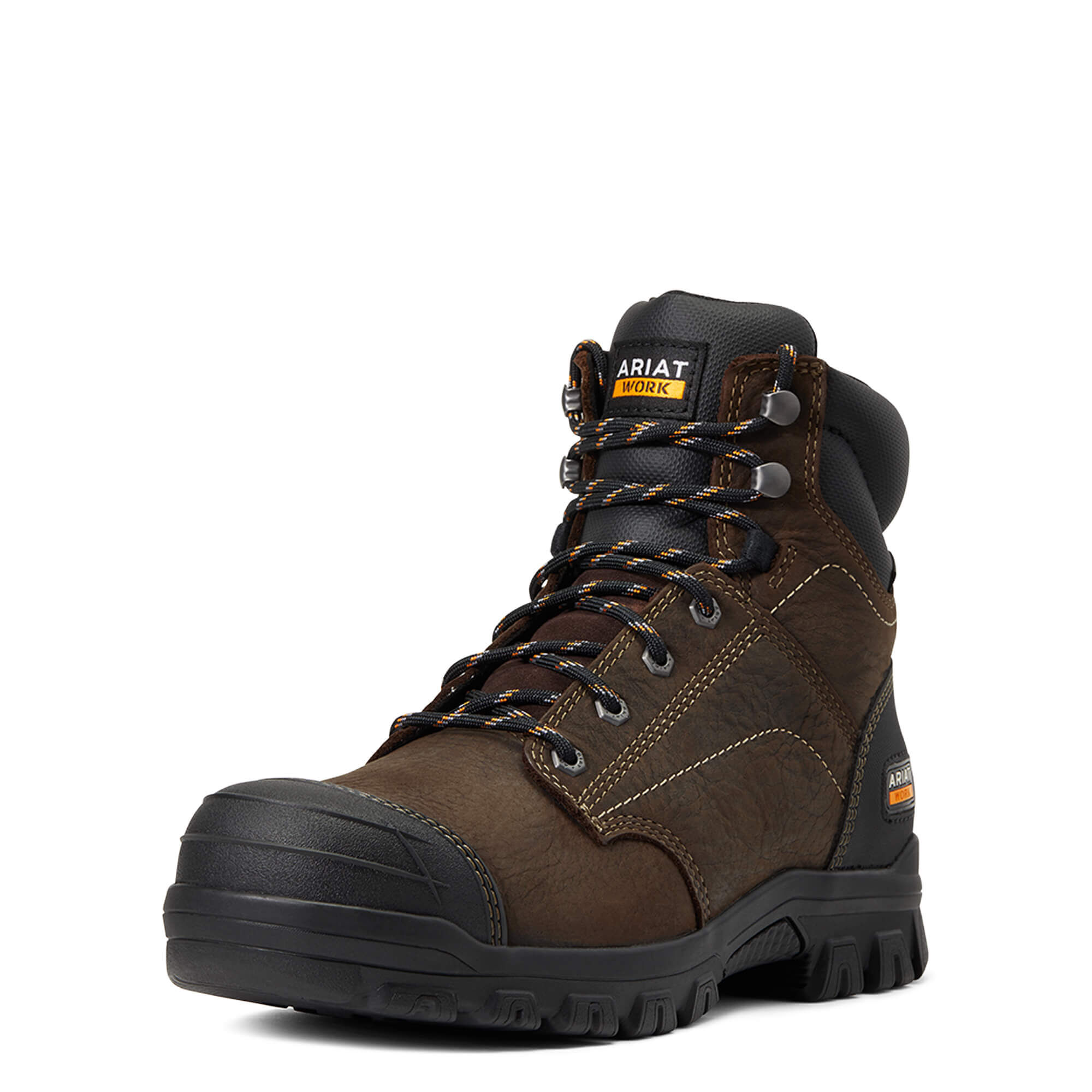 Women's Treadfast 6" Waterproof Steel Toe Work Boots in Dark Brown, B Medium Width