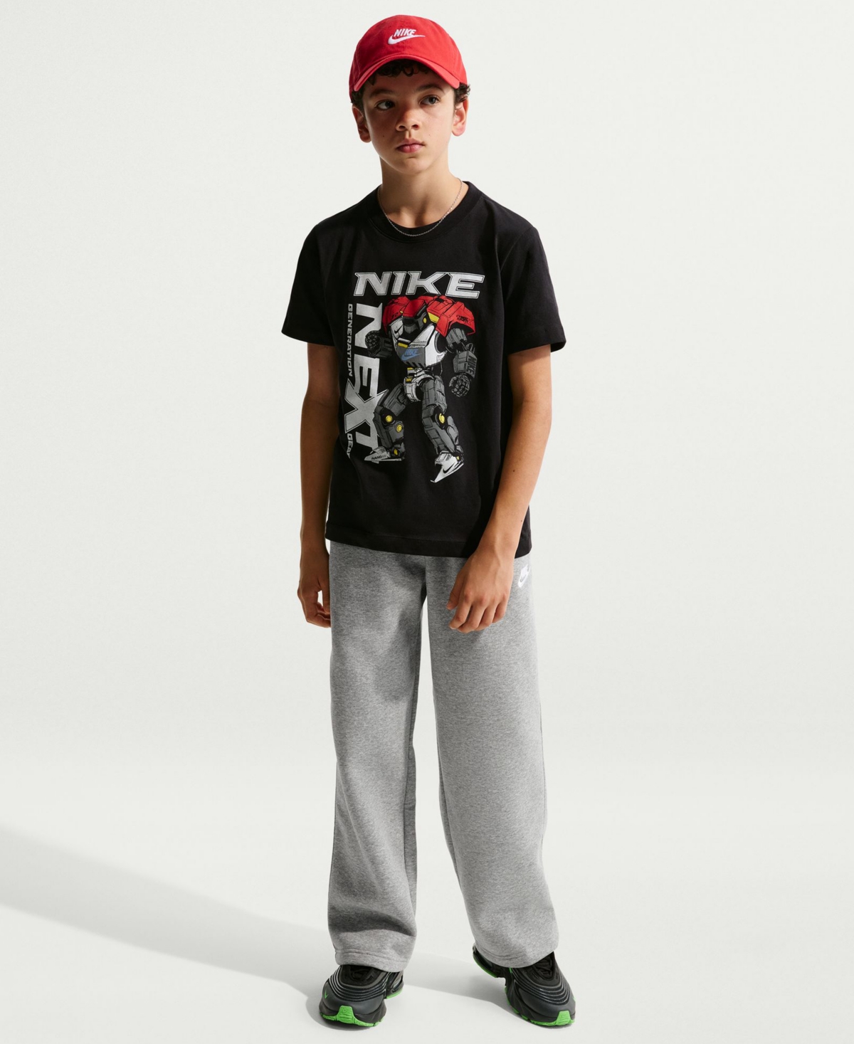 Sportswear Girls' 7-16 Loose Open-Hem Pants - Gray
