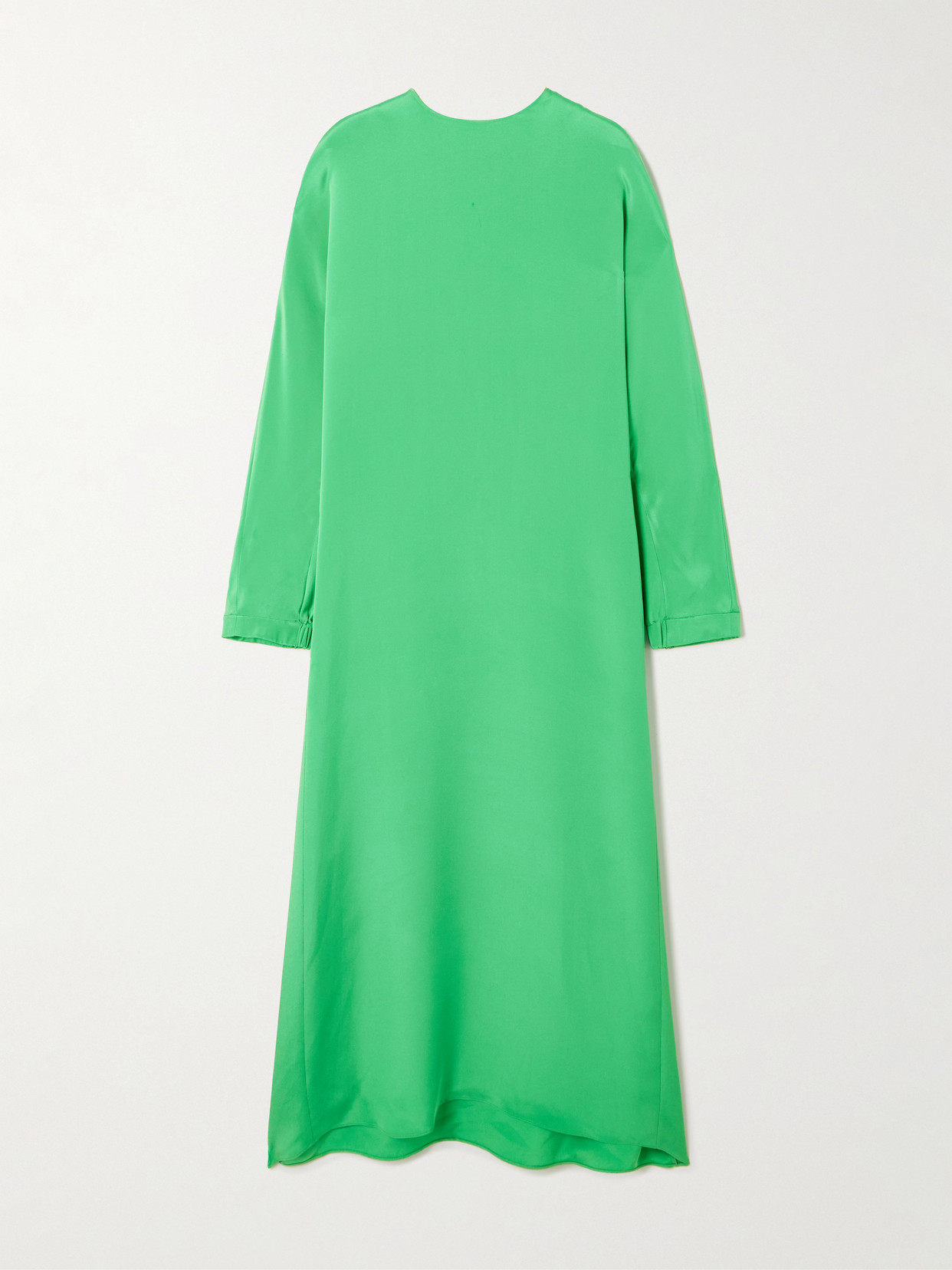 Silk Crepe De Chine Maxi Dress - Green