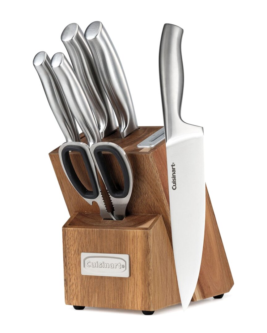 7Pc Stainless Steel Cutlery Block Set With Sharpener C77ss-7Pbs