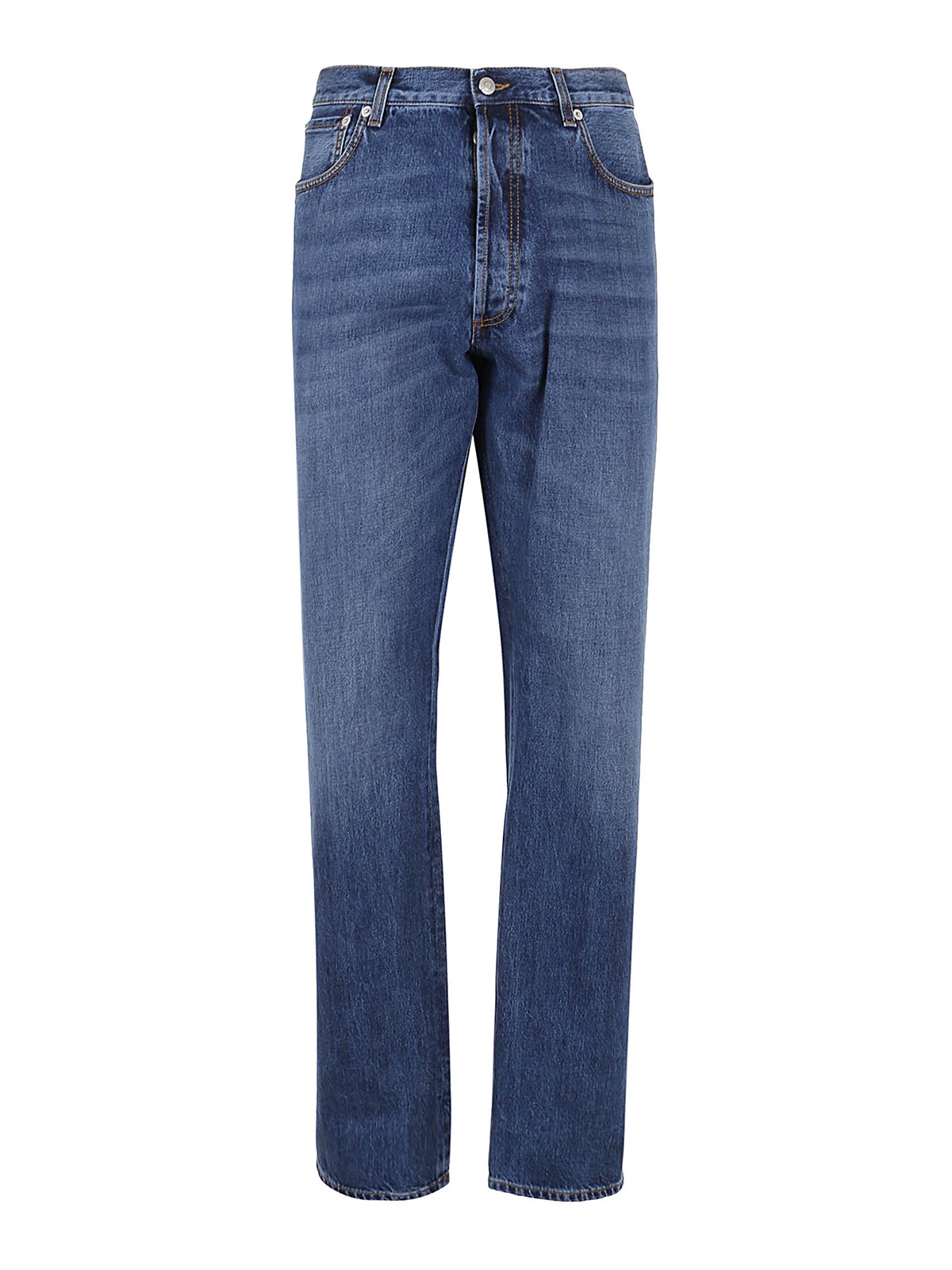 Faded straight leg jeans
