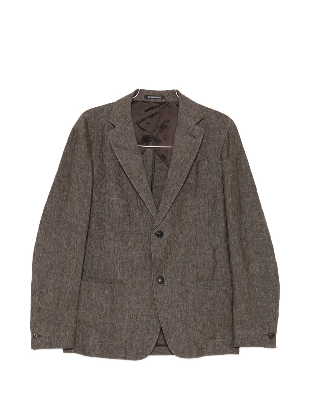 Linen single-breasted blazer jacket