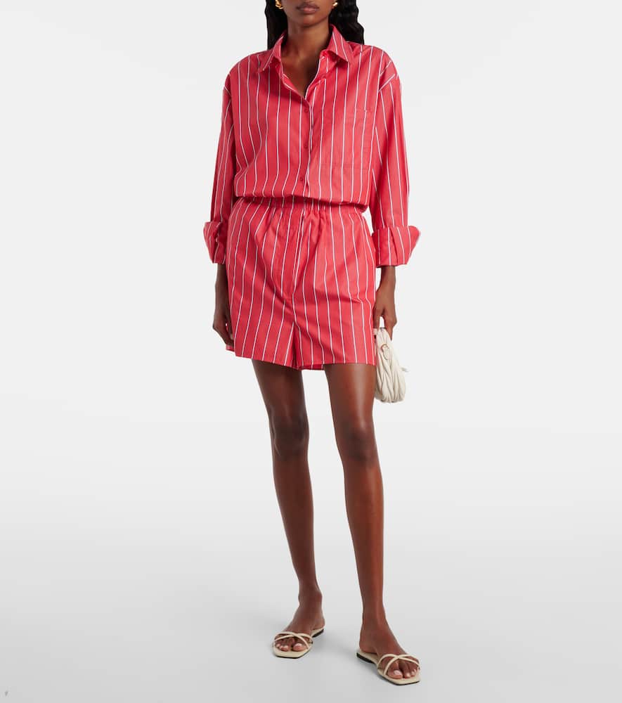 Lui striped cotton poplin shorts