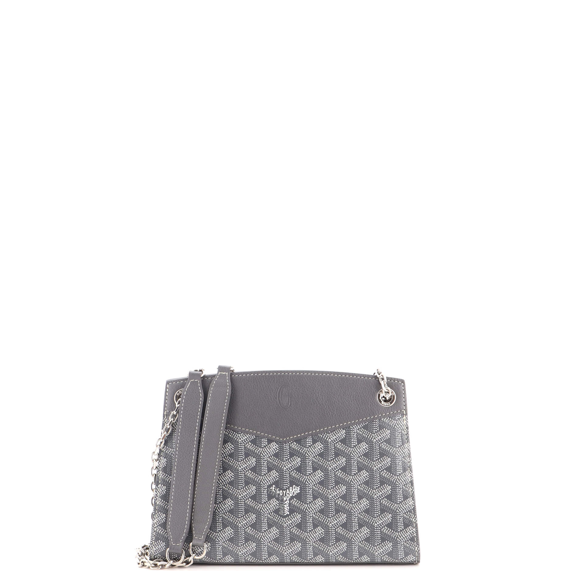 Structured Rouette Chain Shoulder Bag Coated Canvas Mini