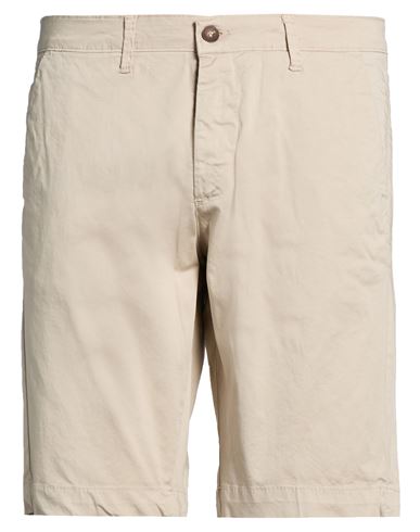 Man Shorts & Bermuda Shorts Beige Size 42 Cotton, Elastane