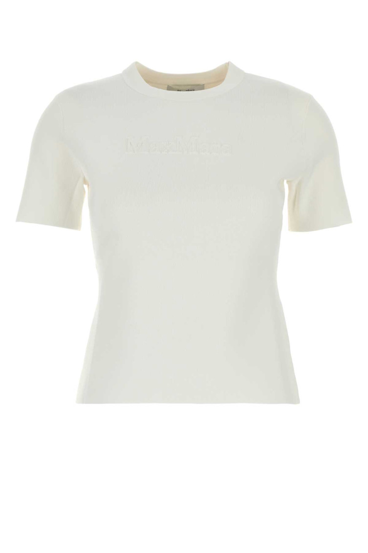White Viscose Blend Adelio T-shirt