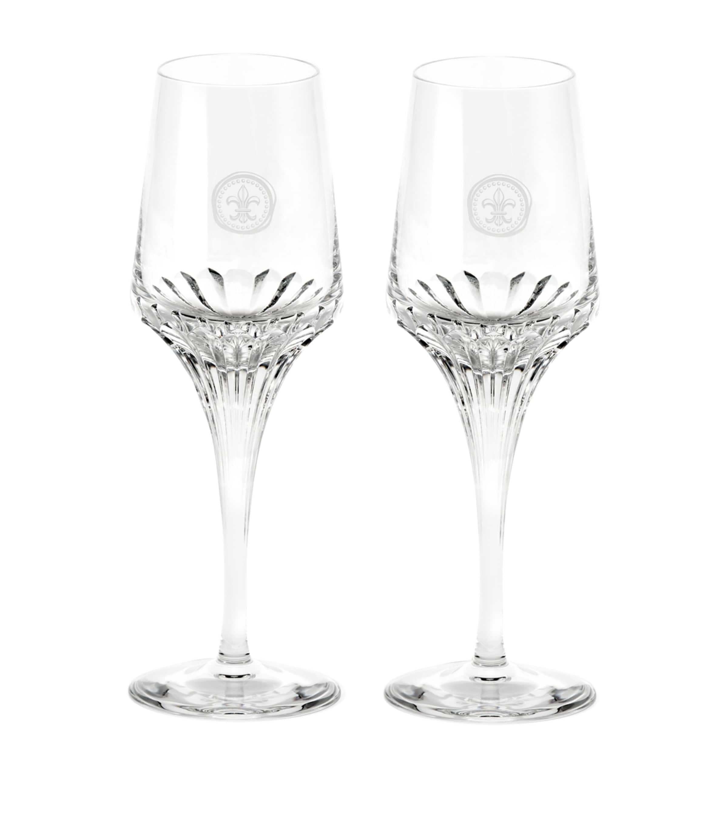 Set of 2 Crystal Pillet Glasses
