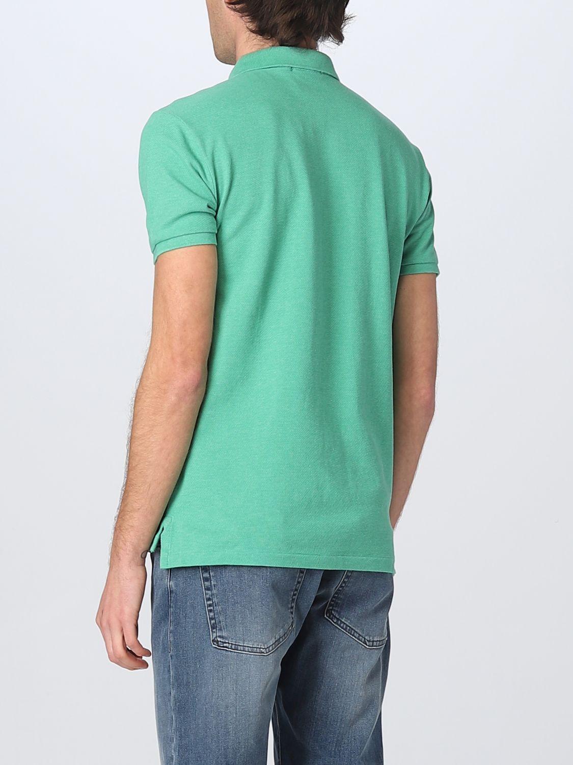 Polo Shirt Men color Forest Green