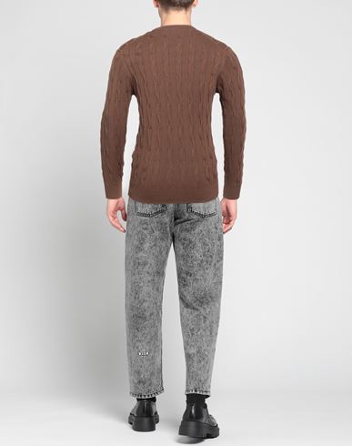 Man Sweater Brown Size XXL Viscose, Nylon