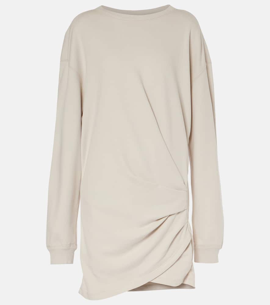 Pipper draped cotton jersey minidress