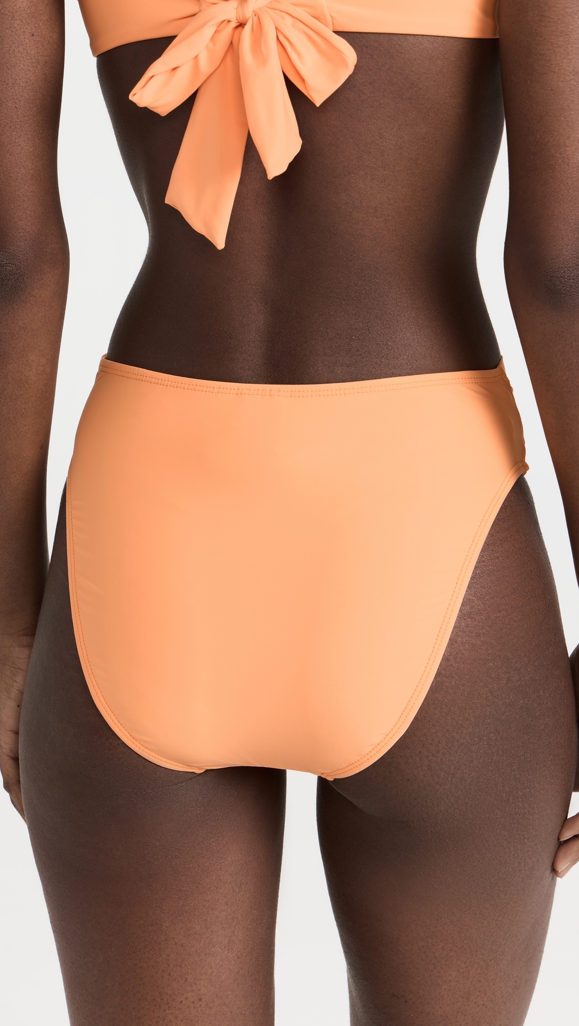 High Waist Bikini Bottoms Neon Orange