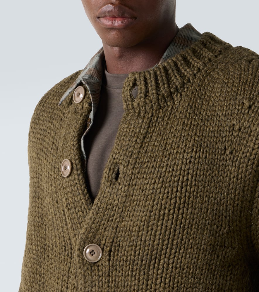 Over wool and alpaca cardigan