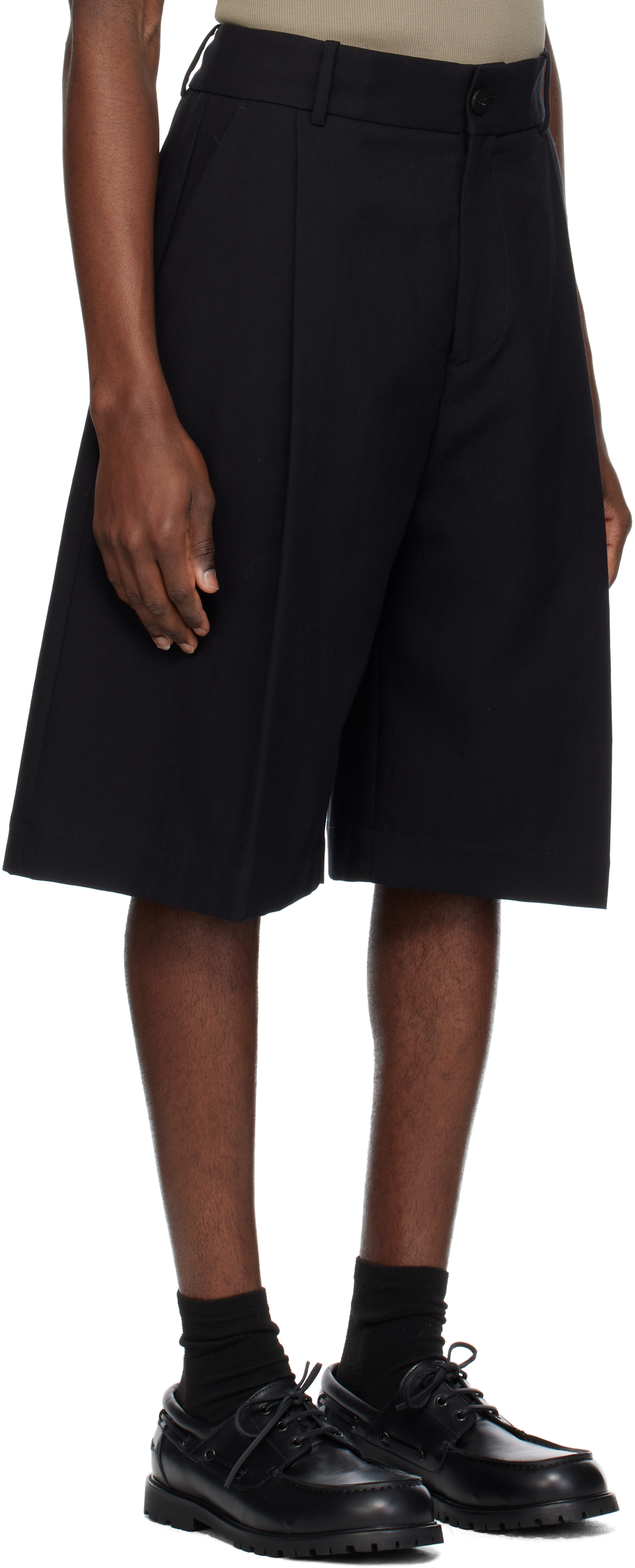 Studio Nicholson Black Fowld Shorts
