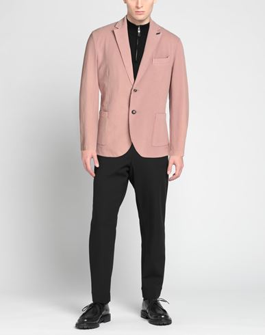 Man Blazer Antique rose Size 42 Cotton, Elastane