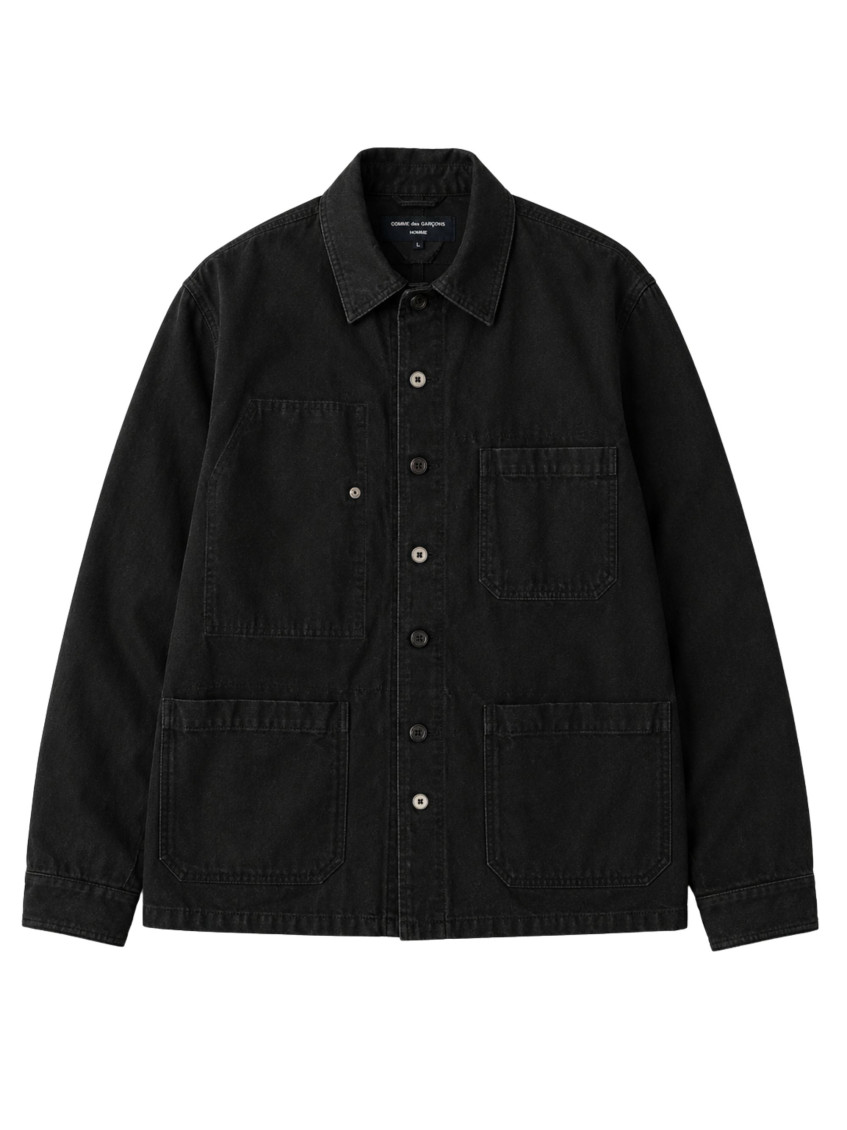 Black Relaxed Solid Overshirt
