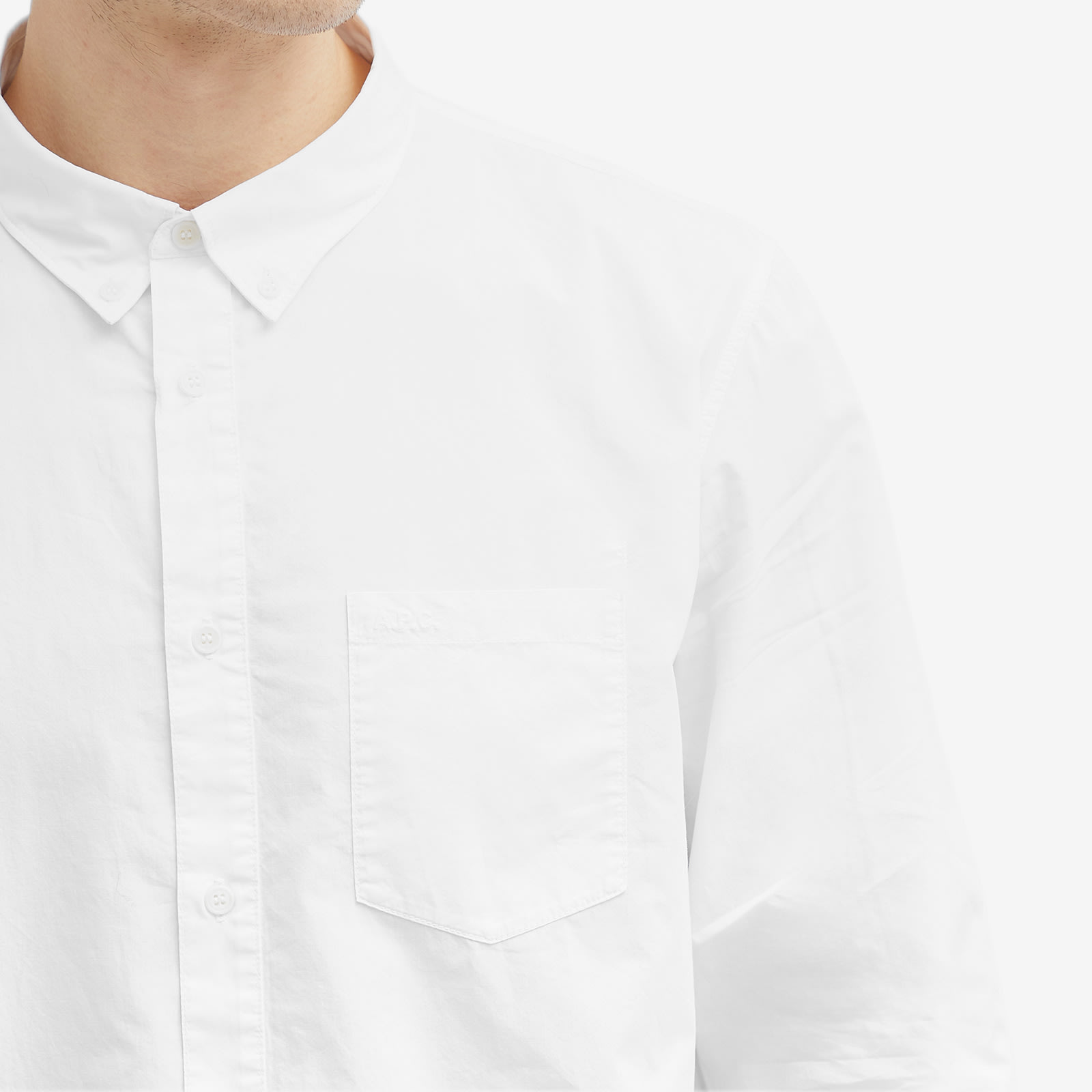 Men's Edouard Button Down Logo Shirt in White