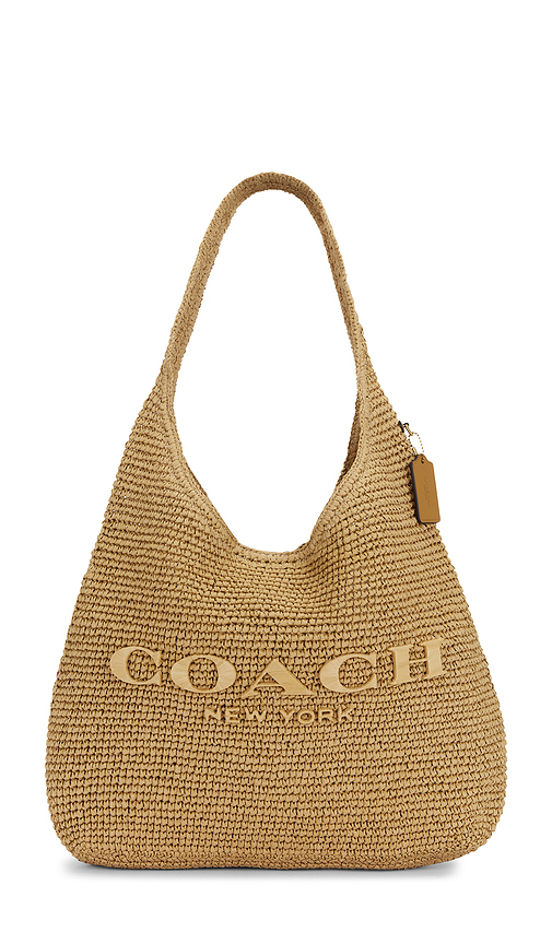 Coach Straw Brooklyn 39 Shoulder Bag in Neutra