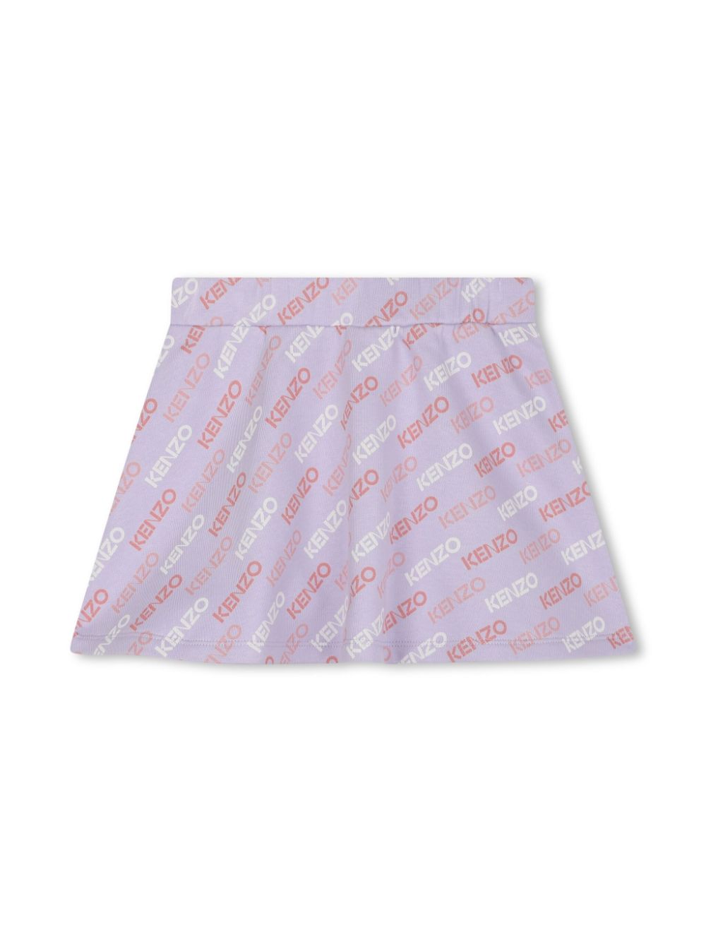 All-over logo print mini skirt - Purple