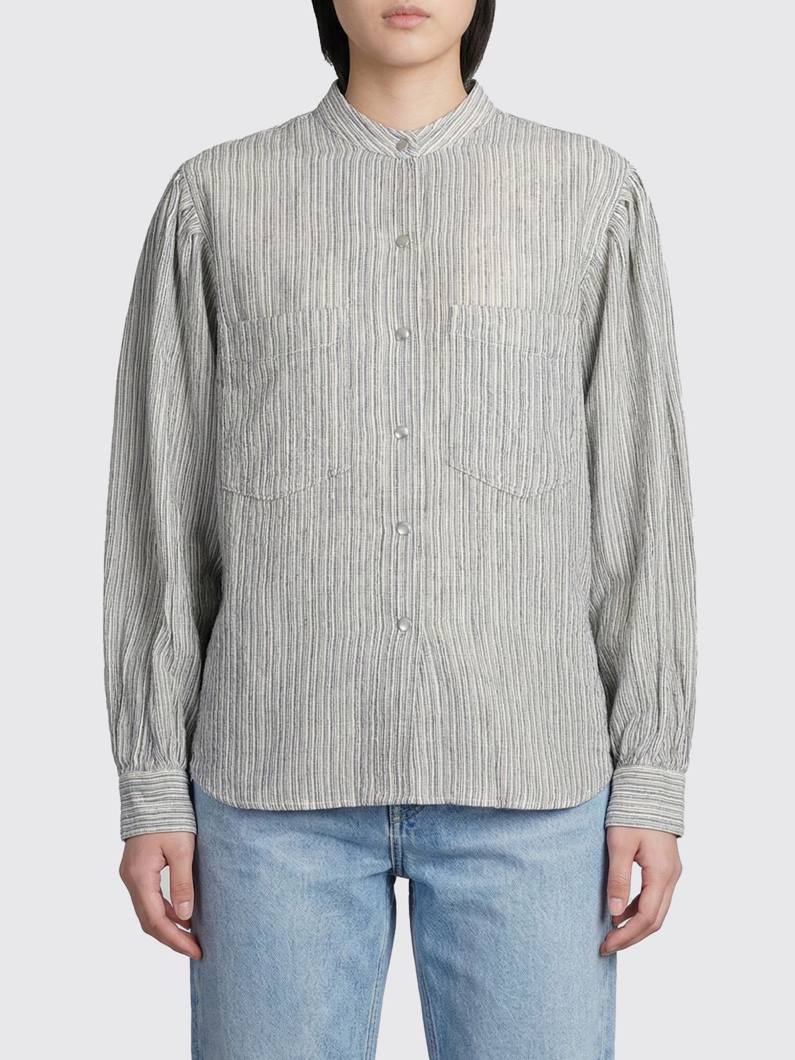 Shirt Woman color Gnawed Blue