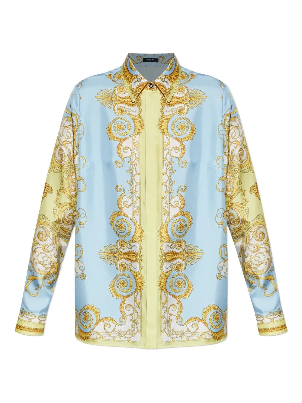 Baroque-Printed Silk Shirt