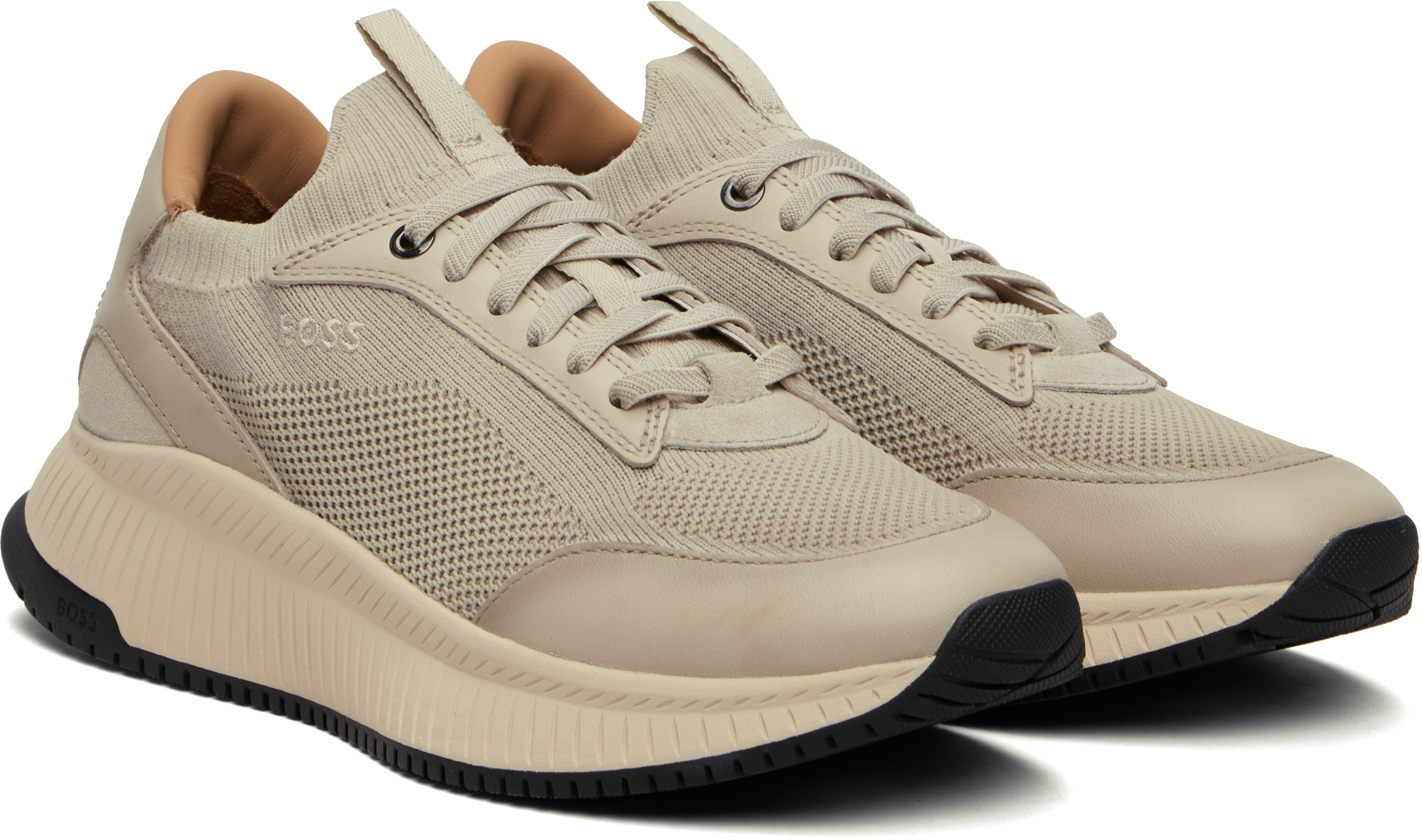 Beige TTNM EVO Knitted Upper Sneakers