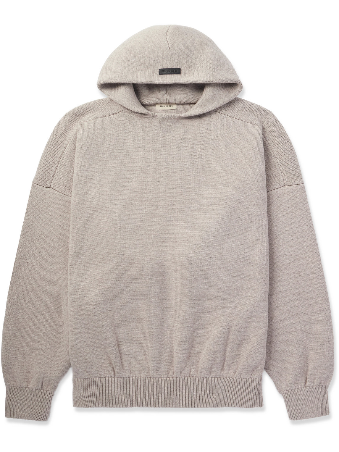 Fear OF God 남성 Logo-Appliquéd Merino Wool Hoodie 0400657293921