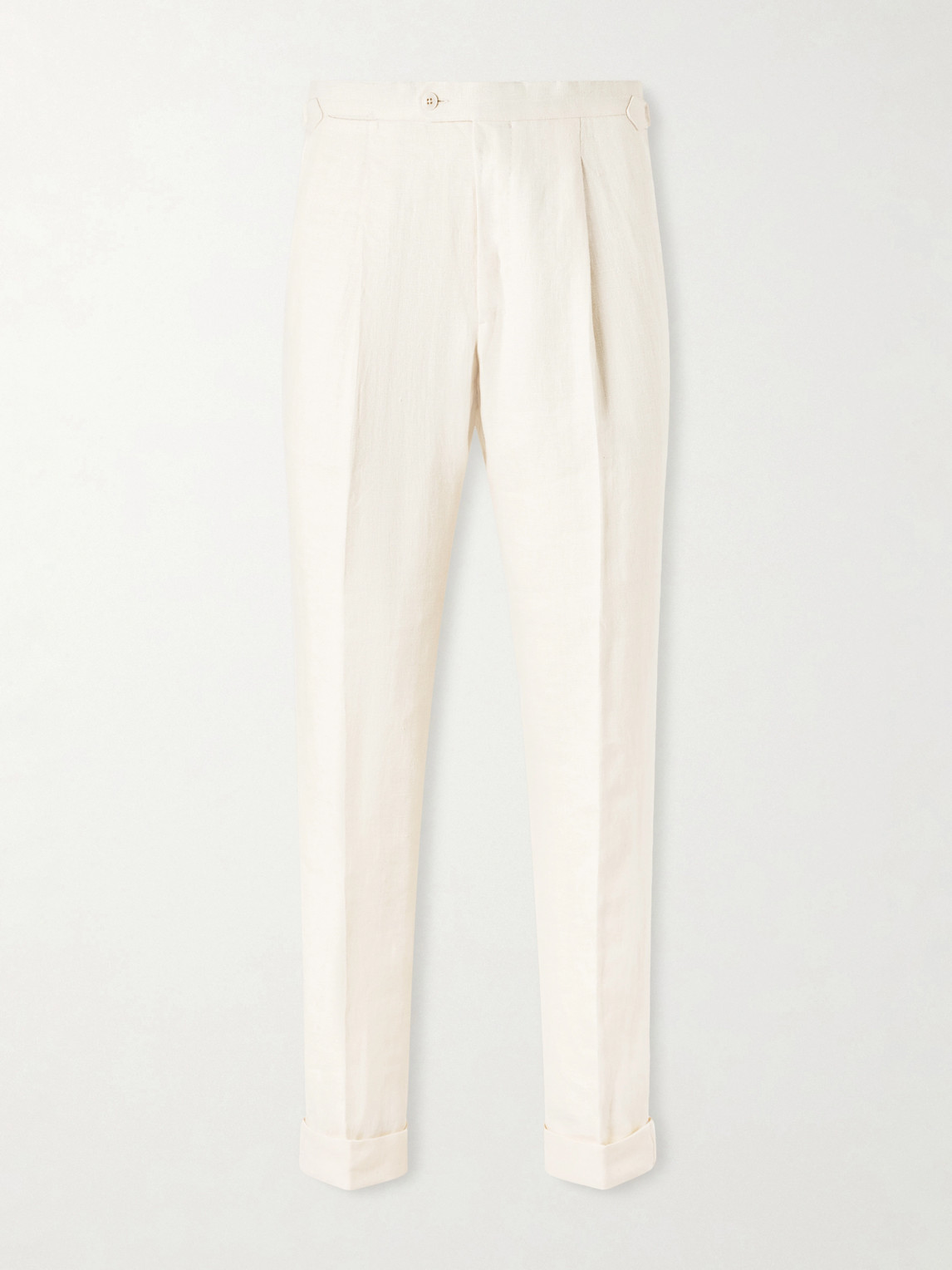 Amie Straight-Leg Wool, Silk and Linen-Blend Suit Trousers