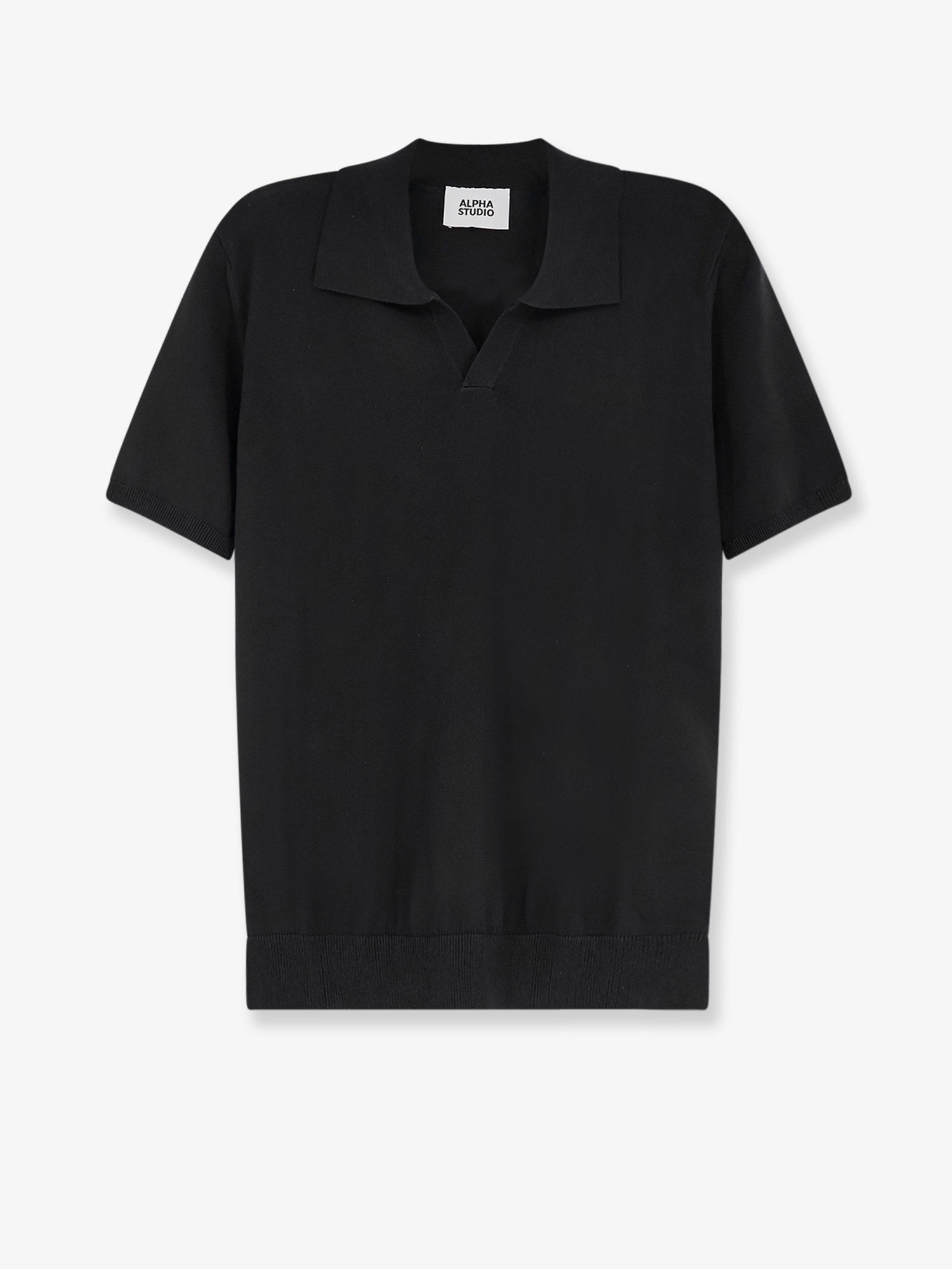 Cotton Polo Shirt — Black