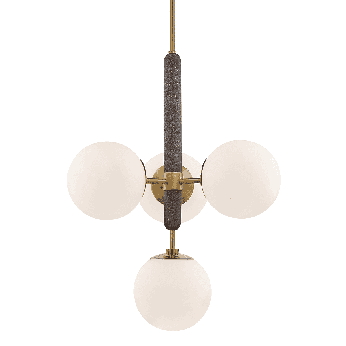 Aged Brass Four Light Chandelier from the Brielle Collection