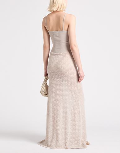 Woman Maxi dress Beige Size M Cashmere