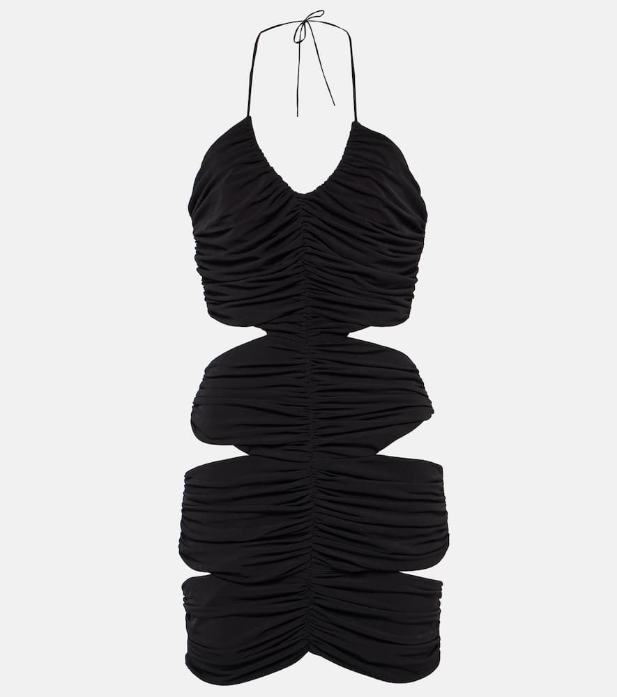 Mônot Halterneck cutout minidress