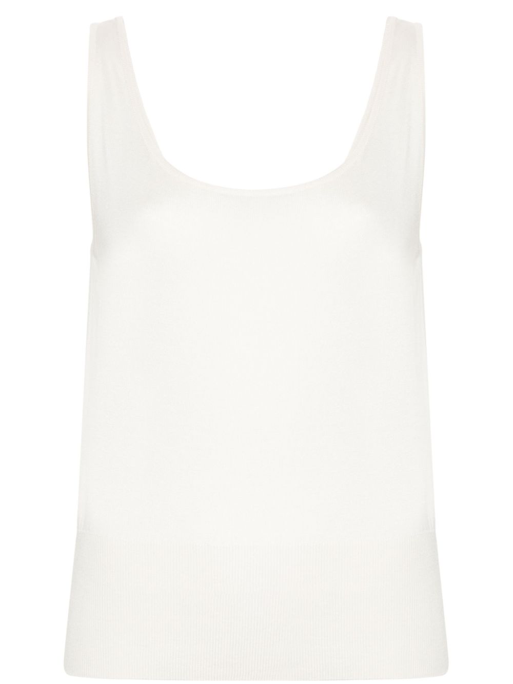 Ribbed-knit tank top - White