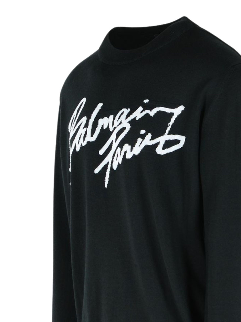 Black Merino Wool Sweater