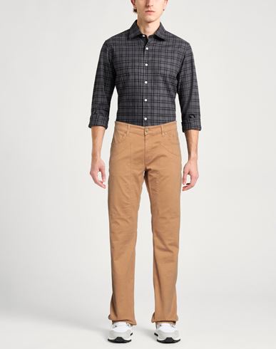 Man Pants Camel Size 29 Cotton, Elastane
