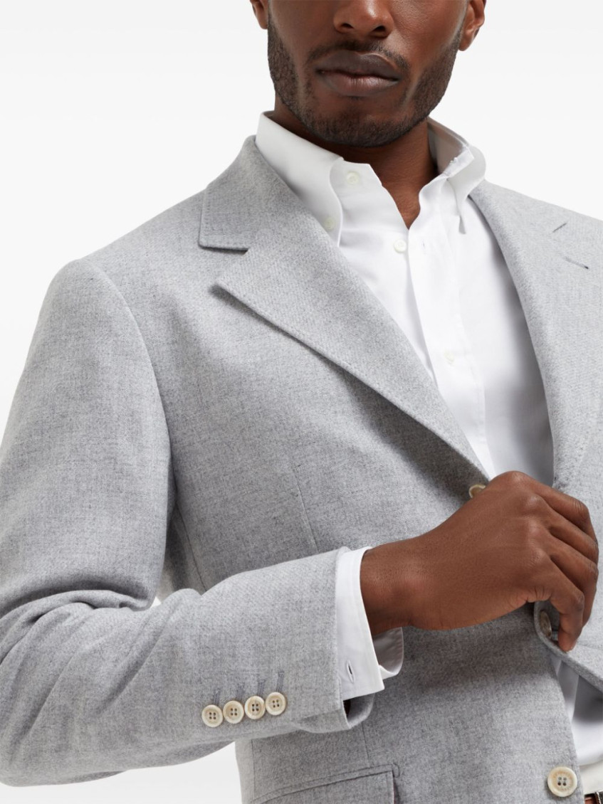 Single-breasted blazer - White
