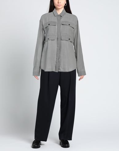 Woman Shirt Grey Size 8 Virgin Wool