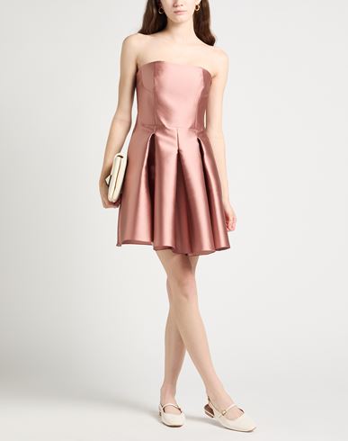 Woman Mini dress Antique rose Size 4 Polyester, Silk
