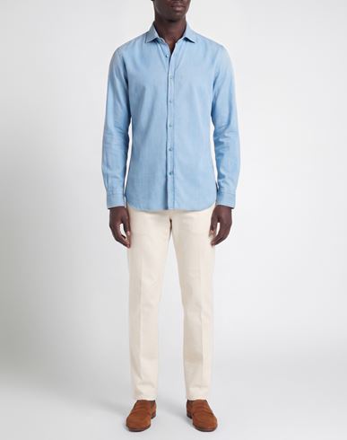 Man Denim shirt Blue Size 16 Linen