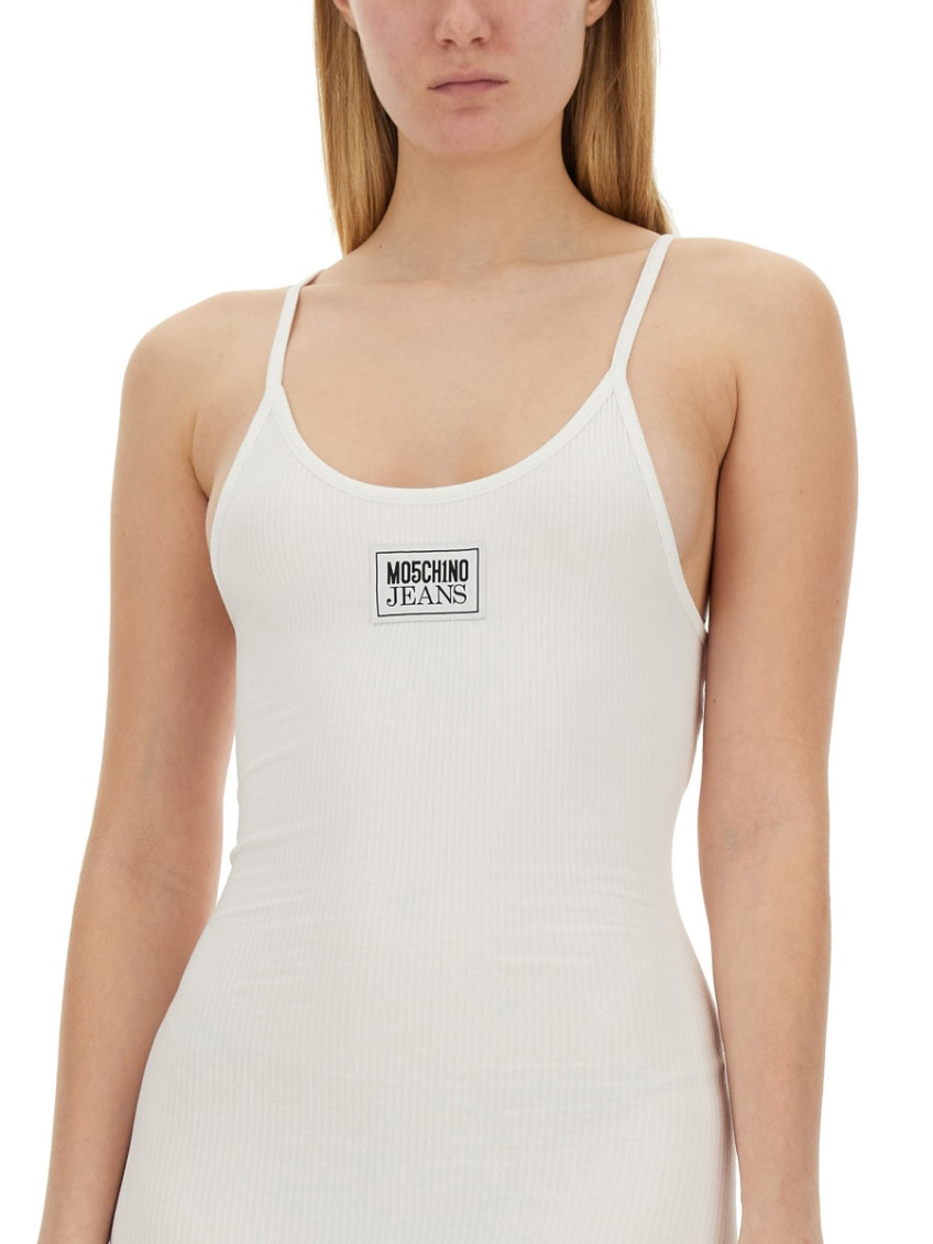 Moschino - ribbed dress spaghetti strap