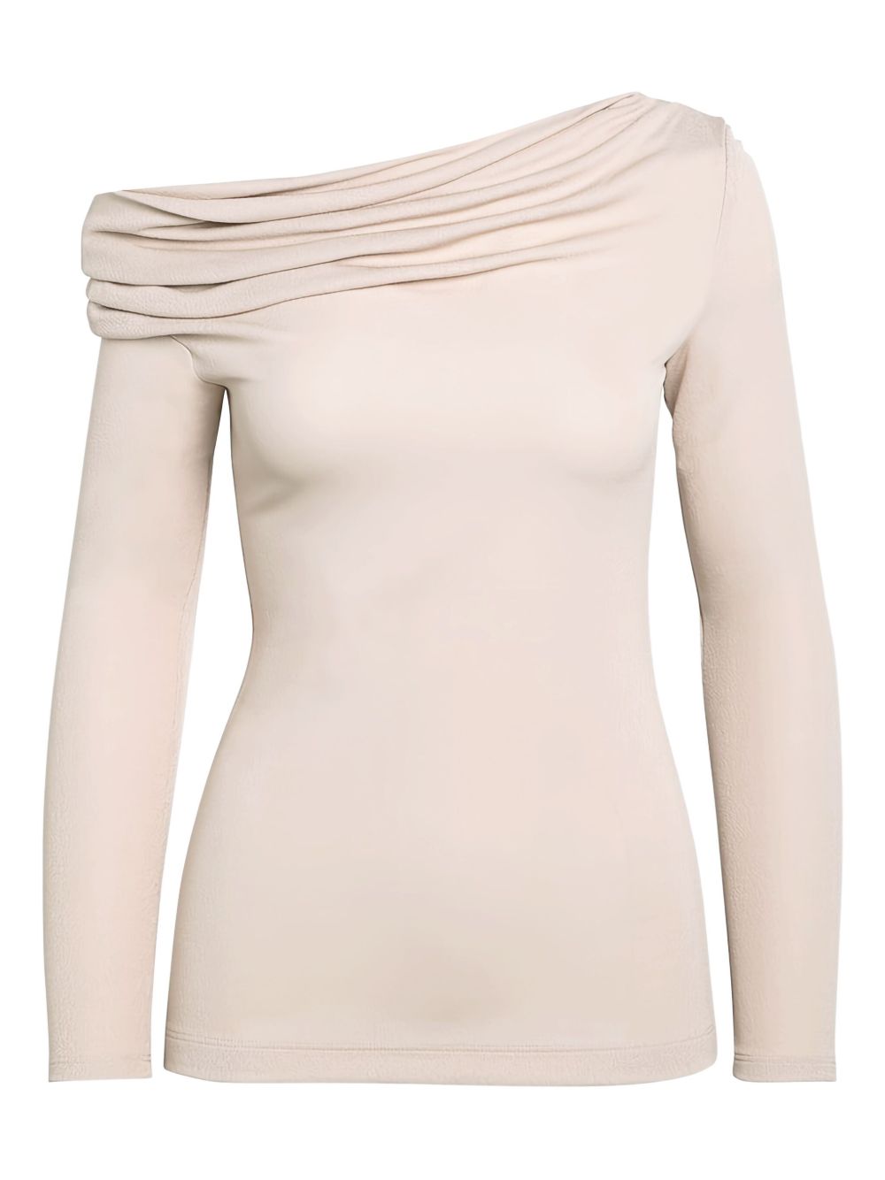 Asymmetric draped top - Black