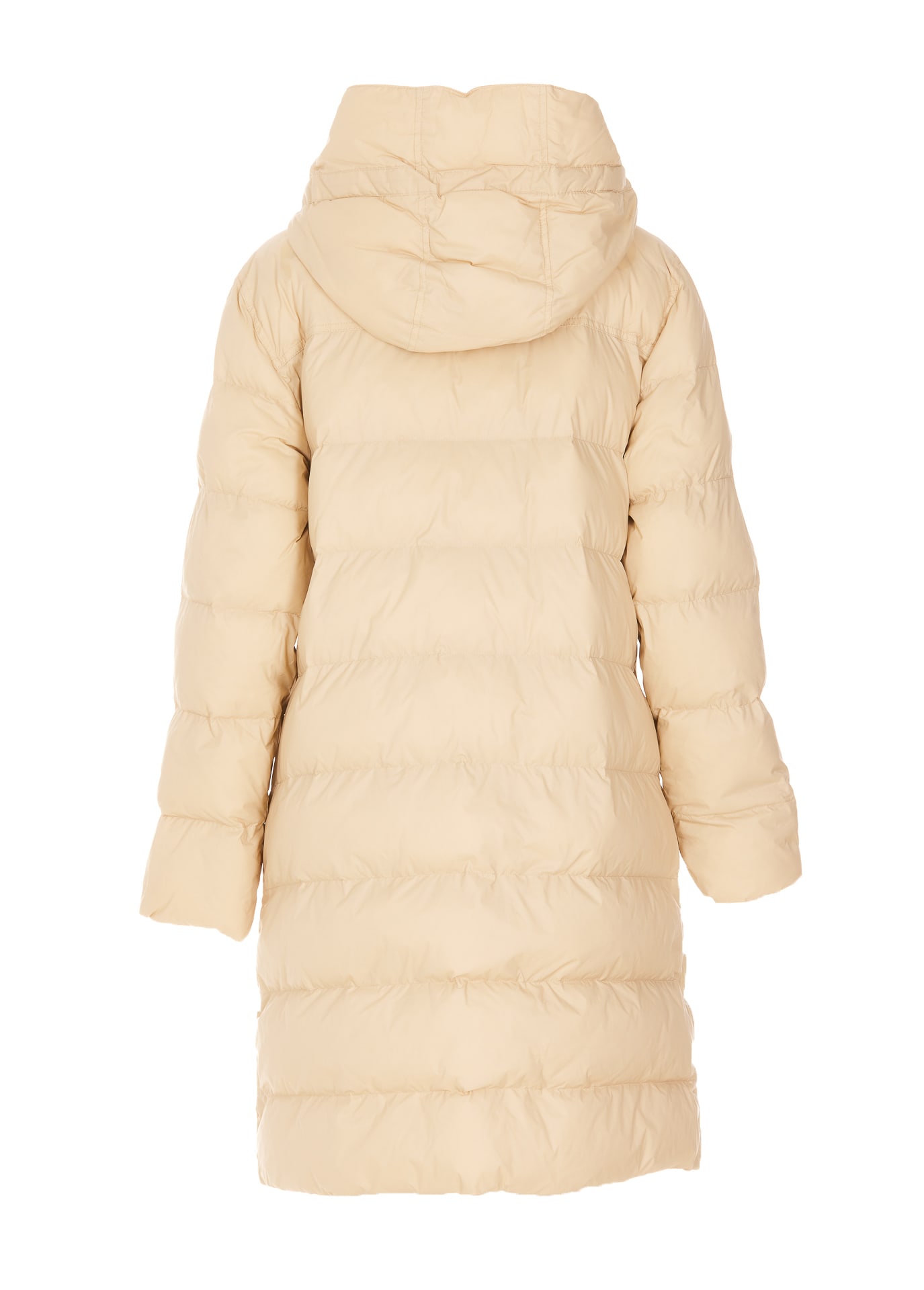 Zip-fastening padded coat